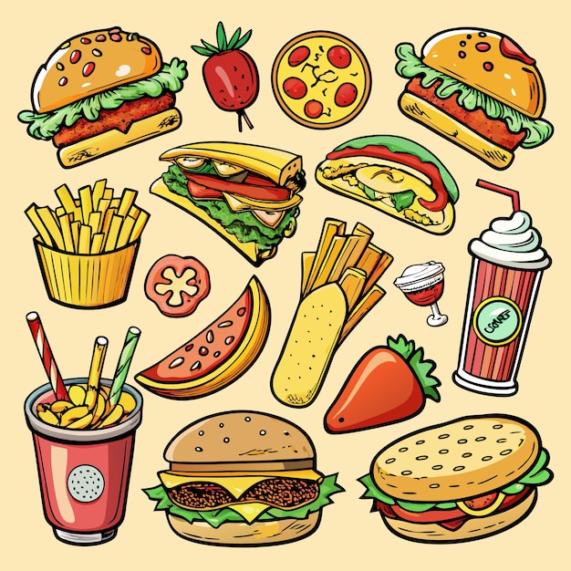 Fast Food Favorites Delicious Snacks and Meals