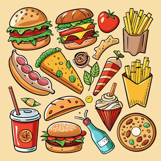 Fast Food Favorites Delicious Snacks and Meals