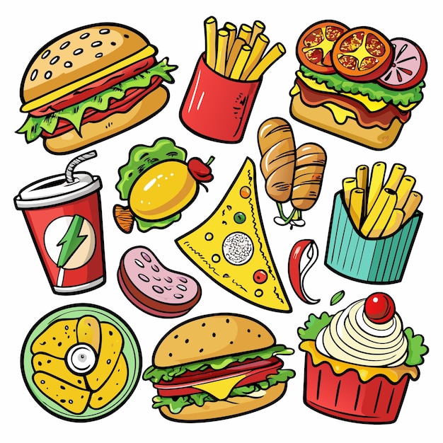 Fast Food Favorites Delicious Snacks and Meals