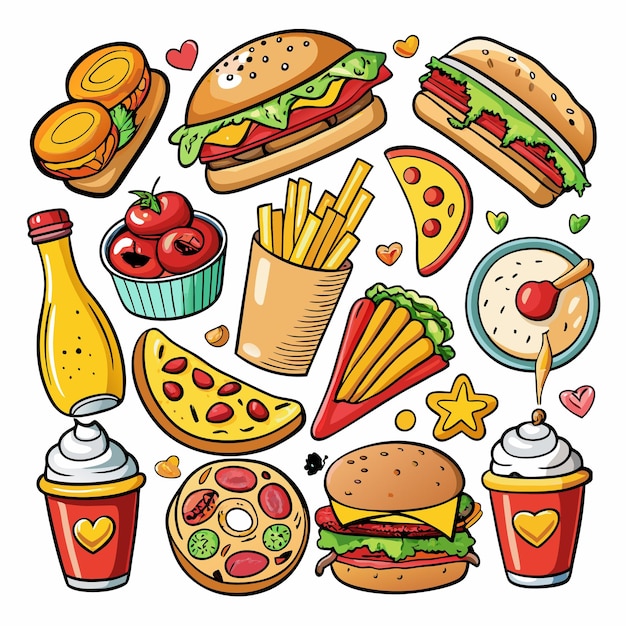 Fast Food Favorites Delicious Snacks and Meals