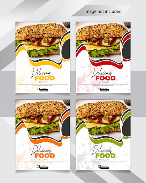 fast food flyer design and restaurant food menu design template