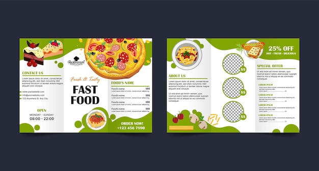 Vector fast food flyer design