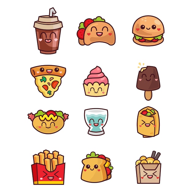 Fast Food Hand Drawn Collection