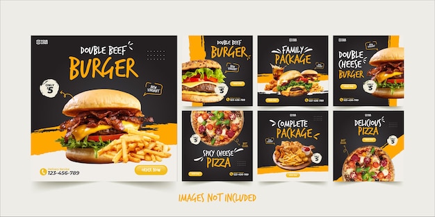 Fast food instagram template