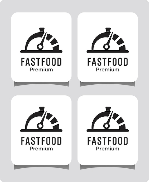 fast food logo design template