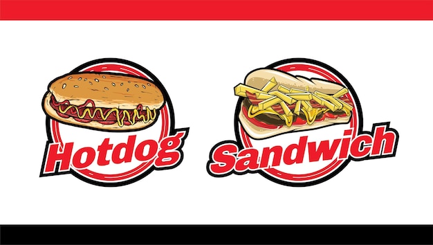 Fast food logo hotdog sandwich