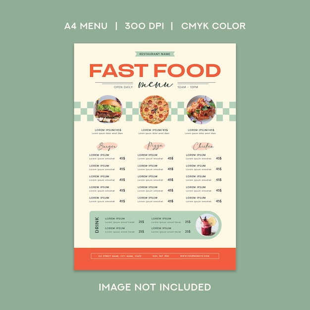 Fast Food Menu