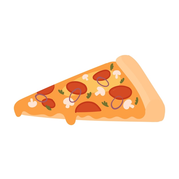 Fast food pizza slice tasty fastfood snack piece of pizza side view junk food menu