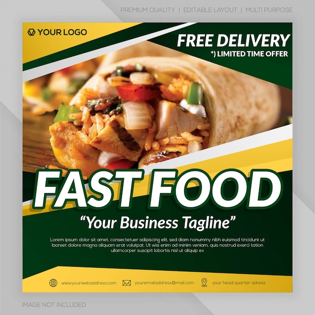 fast food  restaurant banner