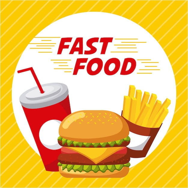 Fast food restaurant menu brochure