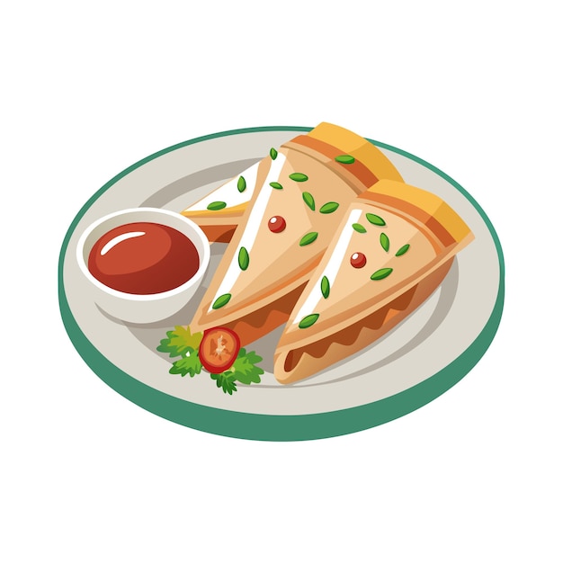 Fast Food and Restaurant Menu Dish Vector Illustration