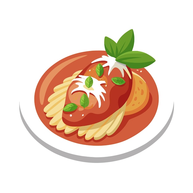 Fast Food and Restaurant Menu Dish Vector Illustration