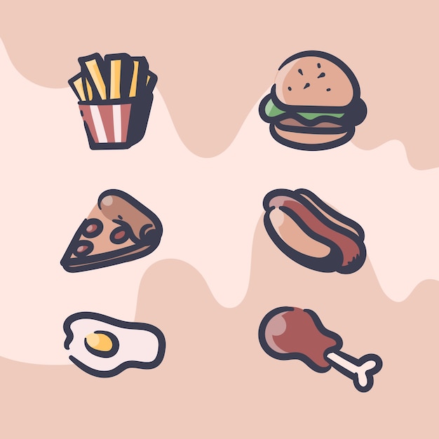 Fast food retro illustration