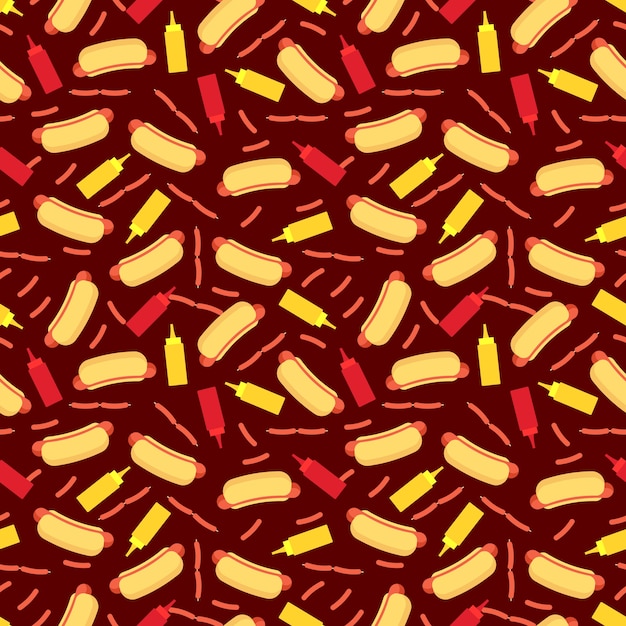 Fast food seamless pattern 