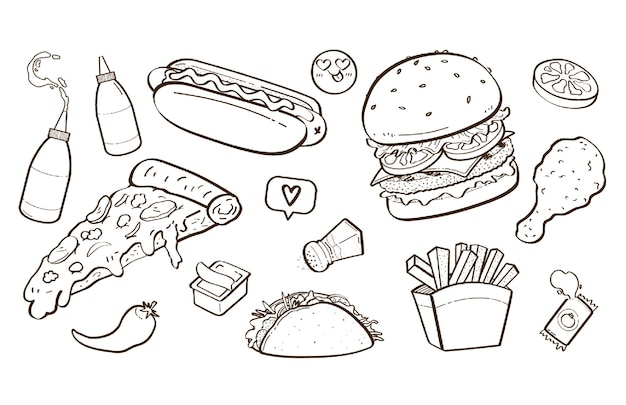 Vector fast food vectors