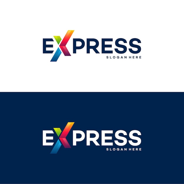 Fast Forward Express logo designs vector, Modern Express logo template, design concept