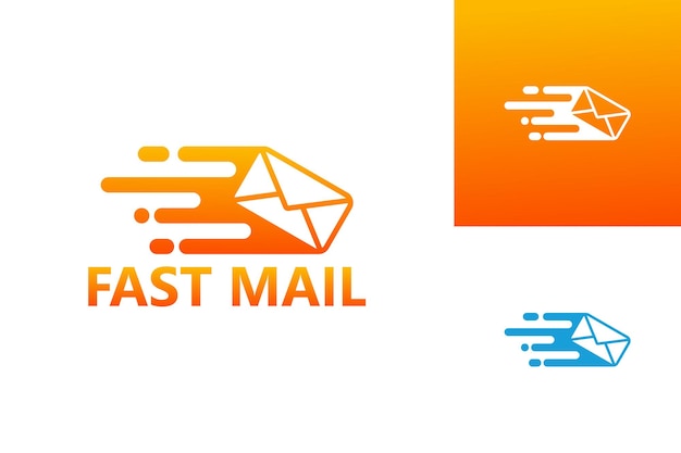 Fast Mail Logo Template Design Vector, Emblem, Design Concept, Creative Symbol, Icon