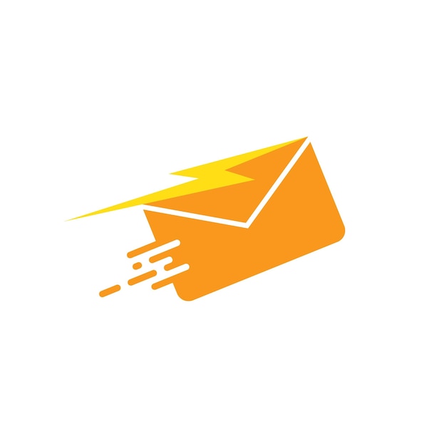 Fast mail vector icon illustration design