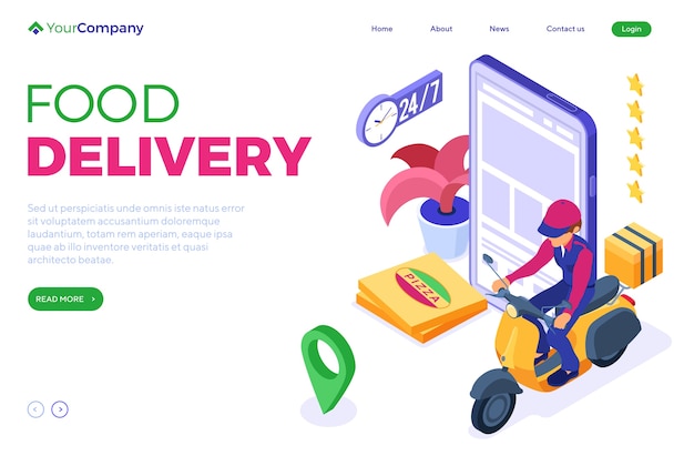 Fast online food order and package delivery service.