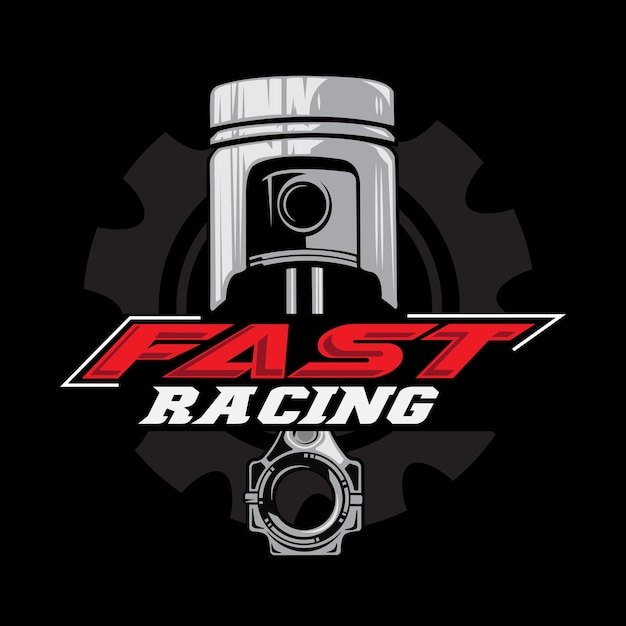 Fast racing logo background design automotive vehicle repair suitable for screen printing stickers banners teams companies