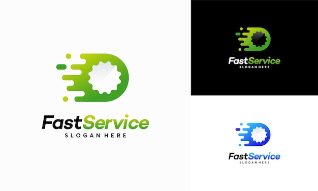 Fast Service logo designs Repair logo template vector