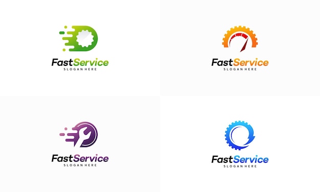 Fast Service logo designs Repair logo template vector