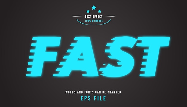 Fast Text Effect Editable