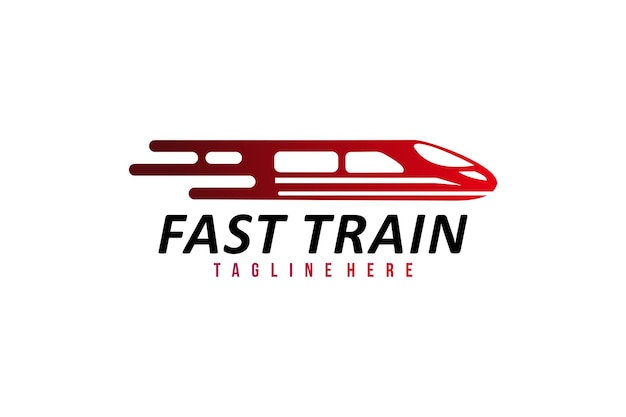 Fast train logo icon vector