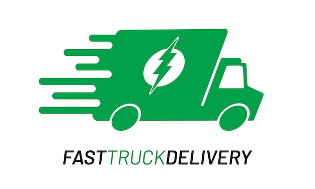 Fast truck delivery logo template