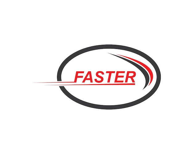 Faster speed logo icon of automotive racing concept design