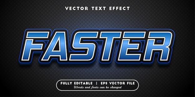 Faster Text Effect, Editable Text Style