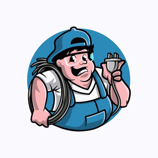 Fat Boy Electrical Cartoon Character