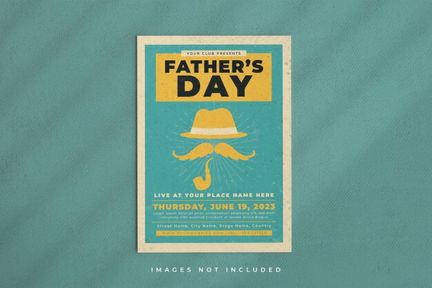 Vector father day party poster