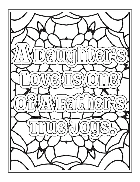 Father Quotes Coloring Pages for Kdp Coloring Pages