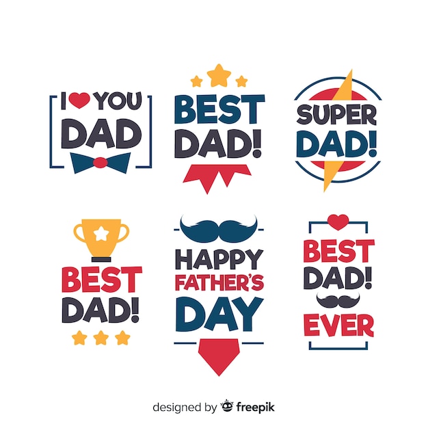 Father's day badge collection