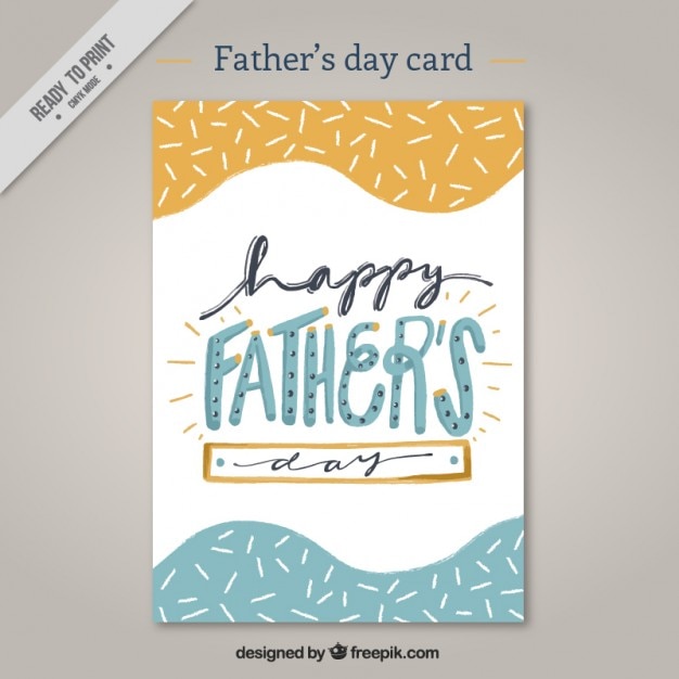 Vector father's day card with abstract shapes