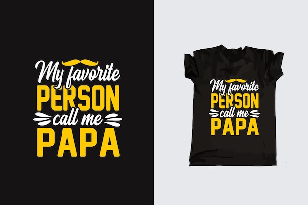 Father's day typography tshirt design