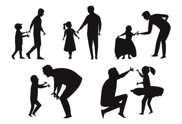 Father's day Vector Silhouettes