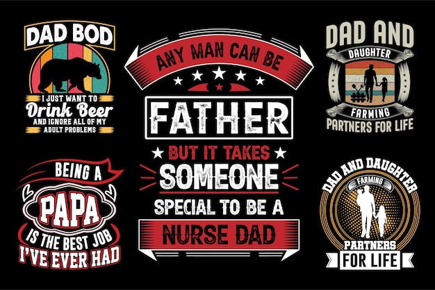 Father t-shirt design bundle, fathers day, papa lover