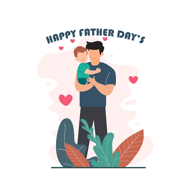 fathers day father holding his son isolated on white background