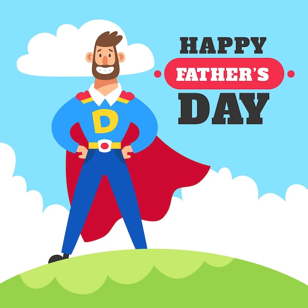 Fathers day illustrated concept