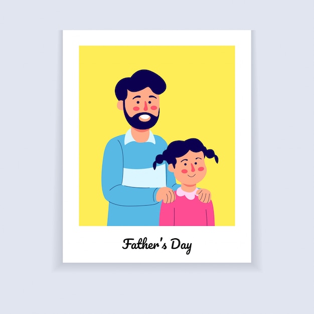 Fathers Day Illustration Photo Potrait Cartoon 