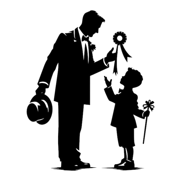 Fathers Day Silhouette vector art