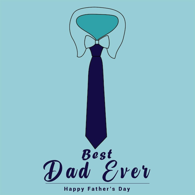 Fathers day simple Background With Tie Vector Design