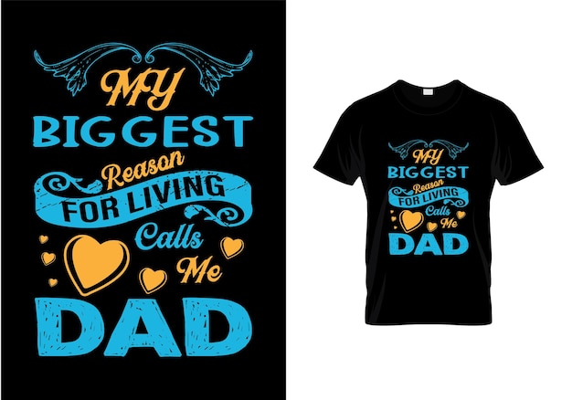 Fathers day typography t shirt design