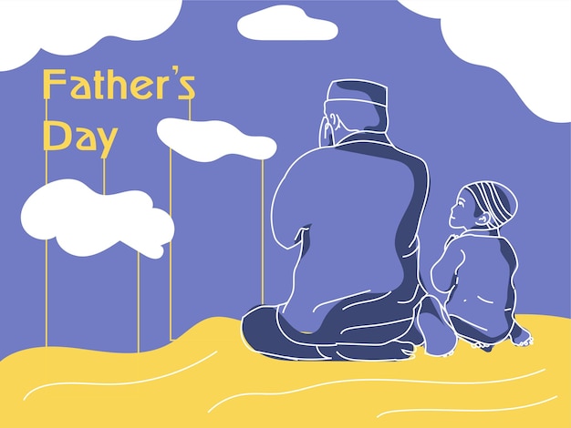 Fathers day vector background web banner poster