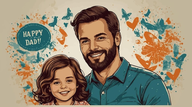 Fathers Day vector design 2024