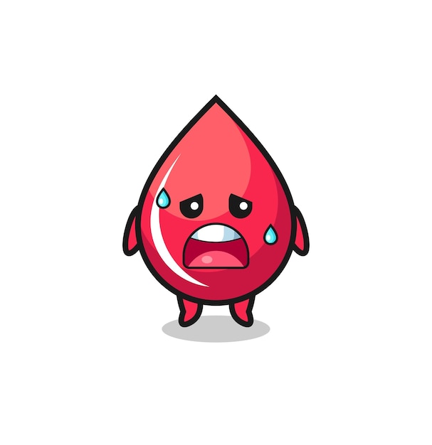 The fatigue cartoon of blood drop cute design