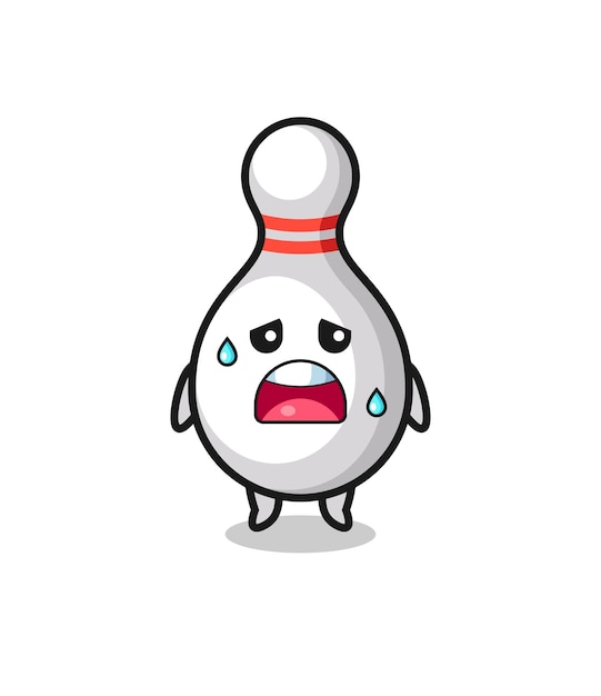 The fatigue cartoon of bowling pin  cute design