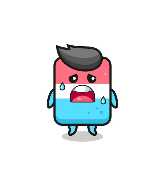 The fatigue cartoon of eraser , cute design